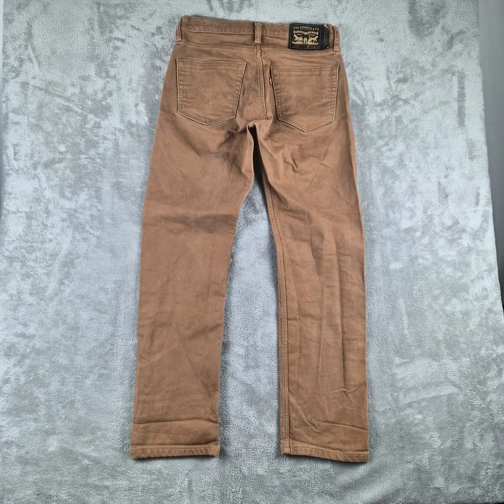 Levis 504 Jeans Mens 30x31 Brown Denim Straight Leg Skater Stretch Pants